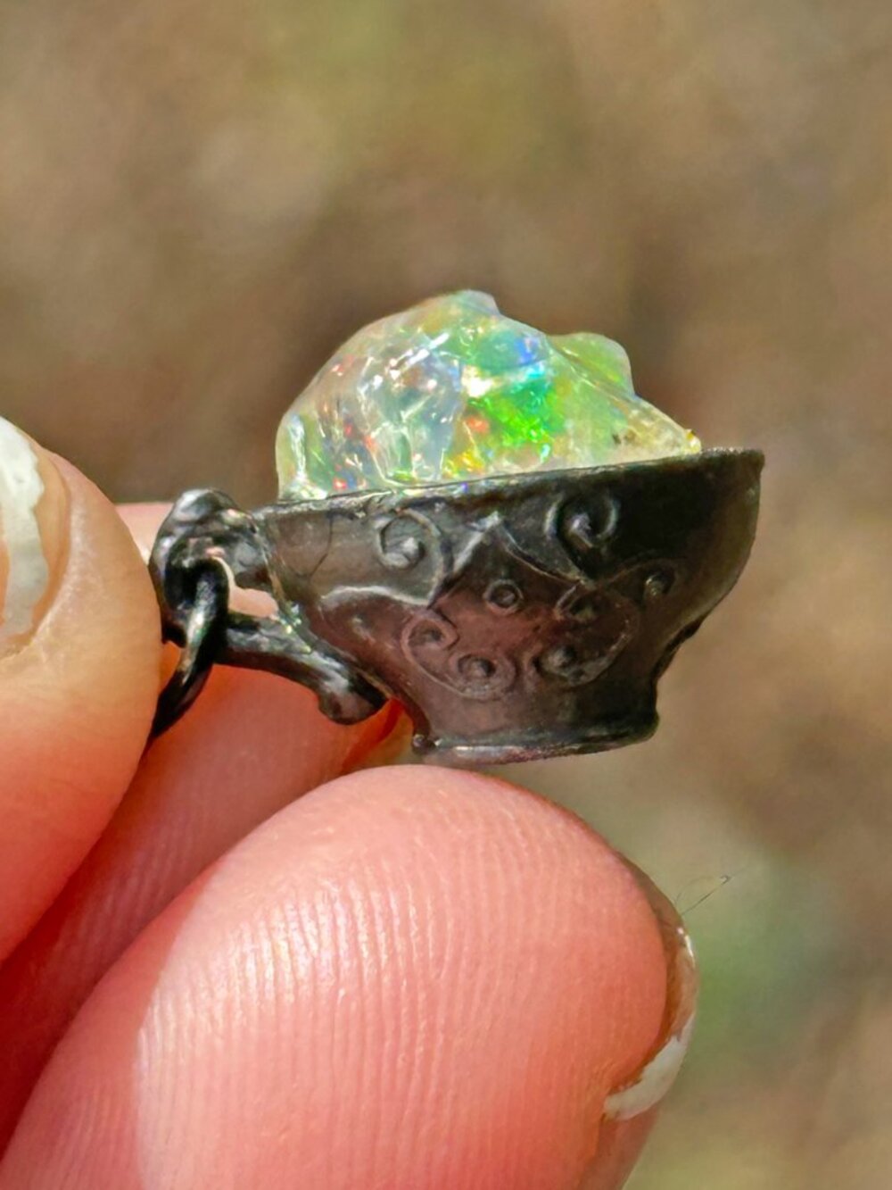 Antique Opal Necklace *Cup of Magic*